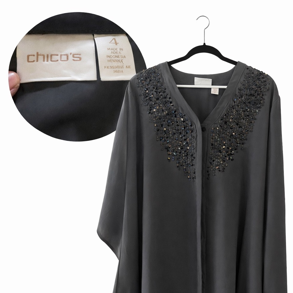 Shear charcoal Gray button Down Shirt